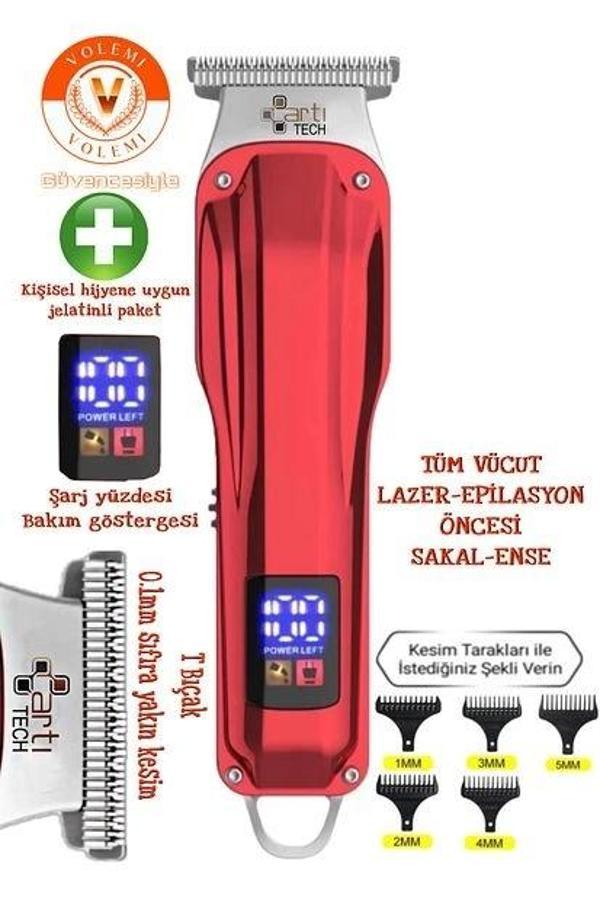 ArtıTech Tıraş Makinesi Şarjlı LCD Ekran Professıonal Ar-0087A (Saç Sakal Düzeltici) - Image 1