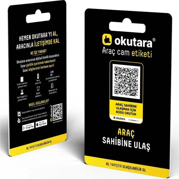 Okutara Araç Cam Etiketi Numaratör (QR KİMLİK) - Ömür Boyu Lisans - Image 1