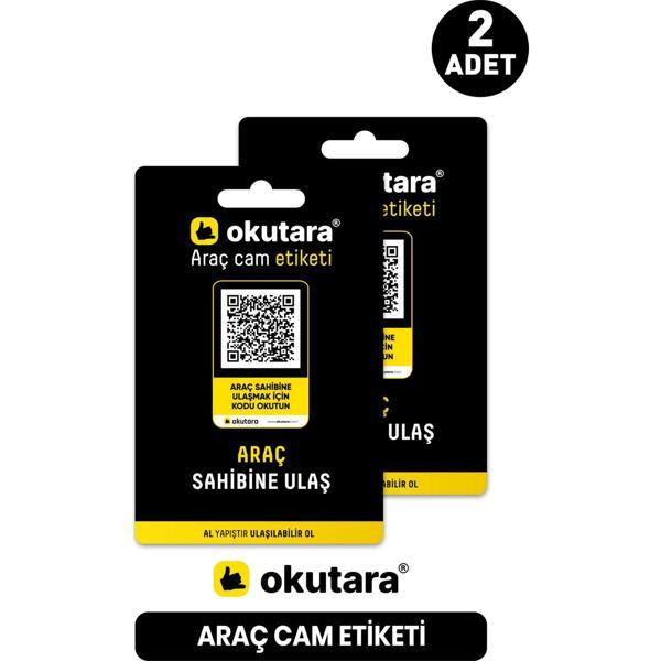 Okutara Araç Otomobil Araba Cam Etiketi Numaratör (Qr Kimlik) 2'li - Image 1