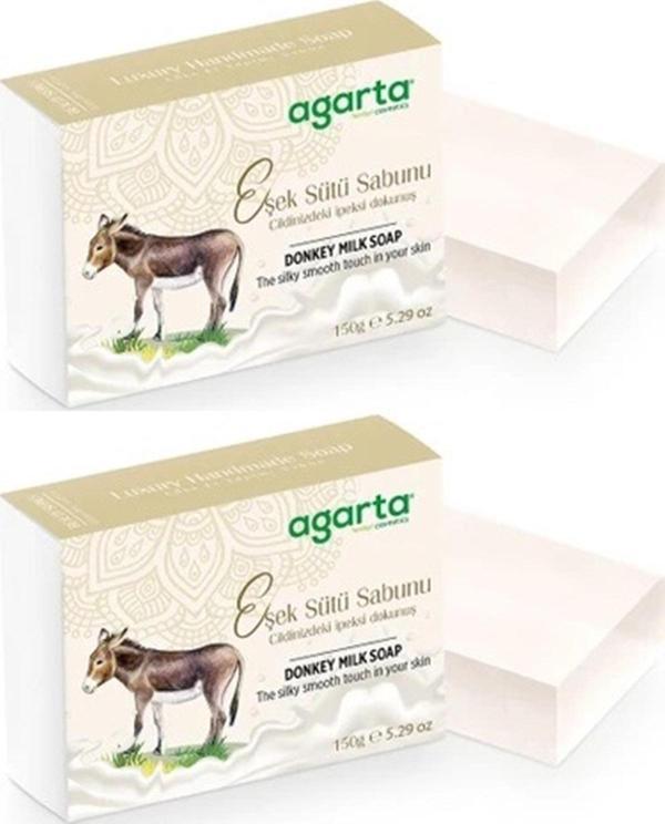 Agarta El Yapımı Doğal Sabun 150GR Eşek Sütü (2 Li Set) - Image 1