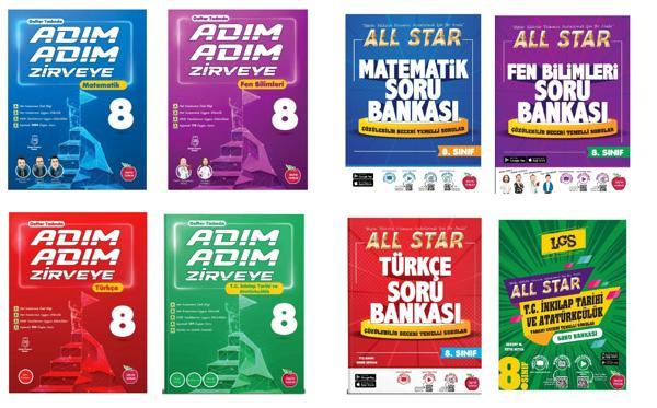 Newton Yayınları 8. Sınıf Tüm Dersler All Star + Adım Adım Soru Bankası Seti - Newton Yayınları - Image 1