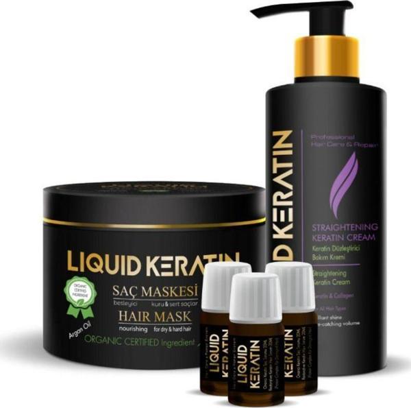 Keratin Bakım Ekstra 3'lü Set - Kuru Yıpranmış Kabaran Sertleşen Saçlar Için - Onarıcı Canlandırıcı - Image 1