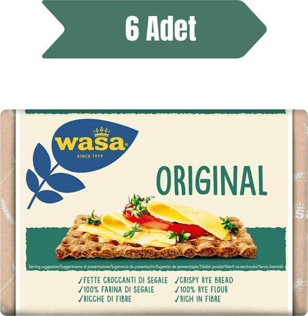 Wasa Sade Gevrek Ekmek Crispbread Original 275 gr 6 Adet - Image 1