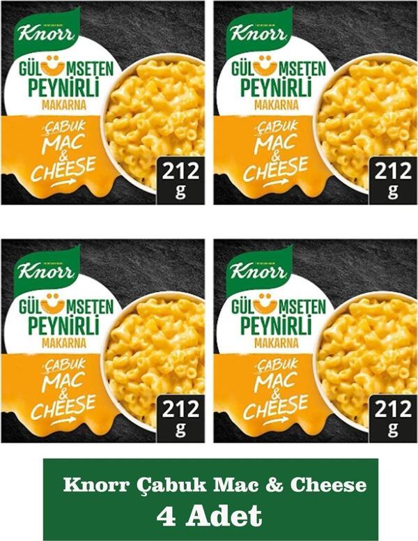 Knorr Çabuk Makarna Mac And Cheese Gülümseten Peynirli 212 Gr x 4 Adet - Image 1
