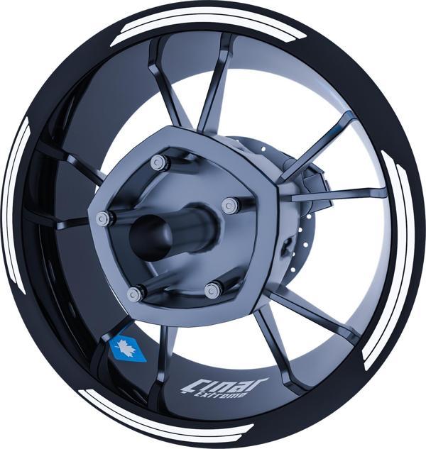 Floresan Beyaz Double Stripe Jant Şeridi Sticker Çınar Extreme  - Image 1