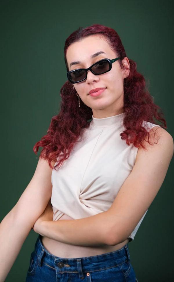 Caldini Kadın Siyah Kemik Polarize Retro Güneş Gözlüğü Cs003 C2 - Image 1