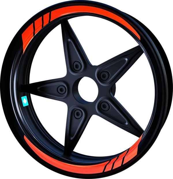 Floresan Turuncu Moto GP İç Jant Şeridi Sticker Çınar Extreme  - Image 1