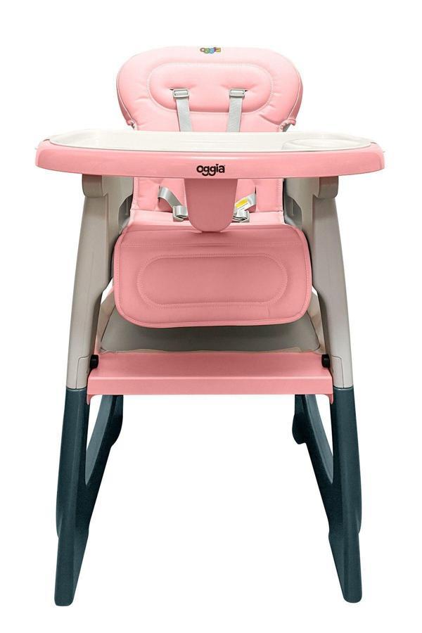 Oggia Çok Fonksiyonlu Pembe Mama Sandalyesi / Masa-Sandalye Takımı (6 Ay-4 Yaş) | Ergonomik - Image 1