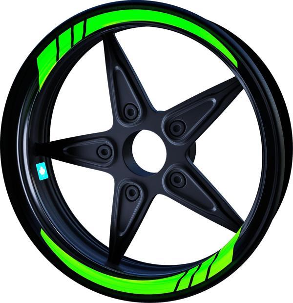 Floresan Yeşil Moto GP İç Jant Şeridi Sticker Çınar Extreme  - Image 1