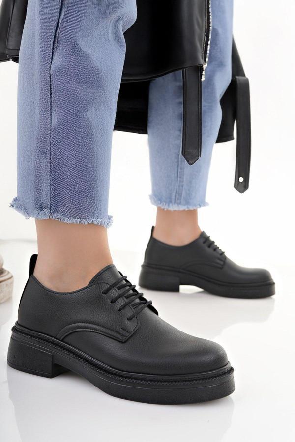 Kadın Bağcıklı Makosen Loafer Ayakkabı - Image 1