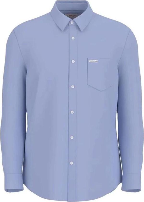 Guess Jeans GJ LS SLIM POCKET SH Erkek Lacivert Gömlek M4YH35WGCF1-G76S - Image 1