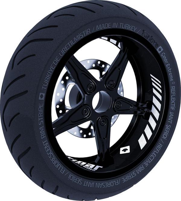 Gp Racing Reflektif Gri İç Jant Şeridi Sticker Çınar Extreme  - Image 1