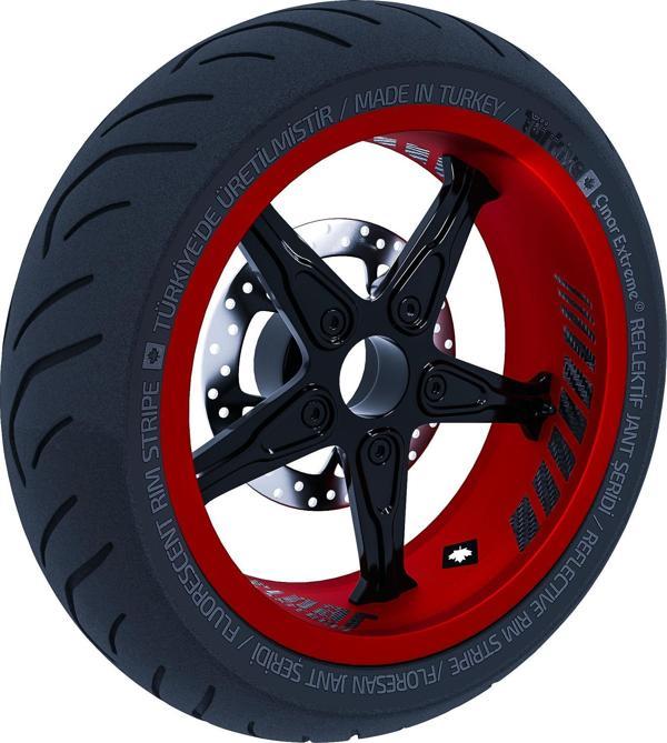 Gp Racing Siyah Karbon Fiber Dokulu İç Jant Şeridi Sticker Çınar Extreme  - Image 1