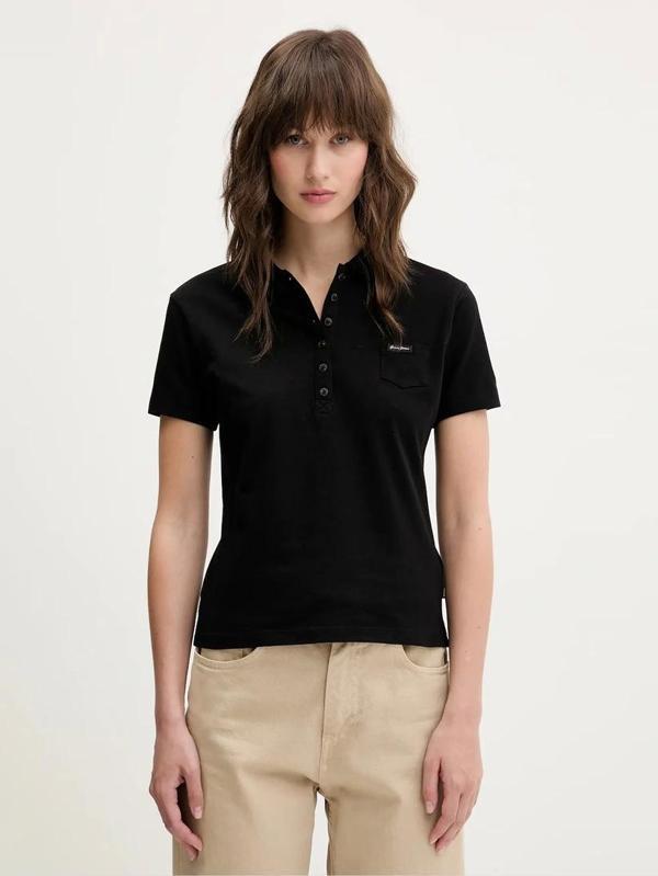 Guess Jeans GJ SS SLIM POLO Kadın Siyah T-shirt W5GP73KCYR1-JBLK - Image 1