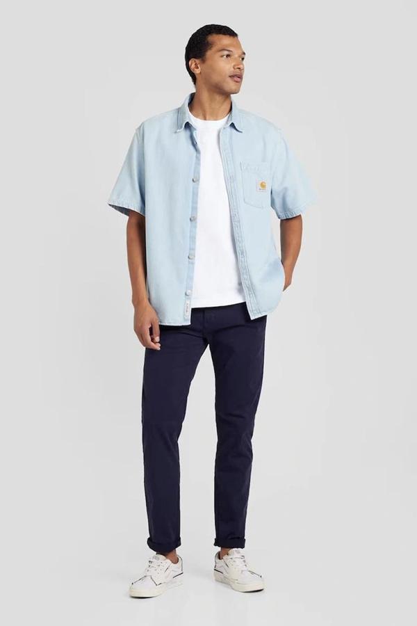Guess Jeans GJ SLIM CHINO Erkek Lacivert Pantolon M4YB33WGB5A-A71W - Image 1