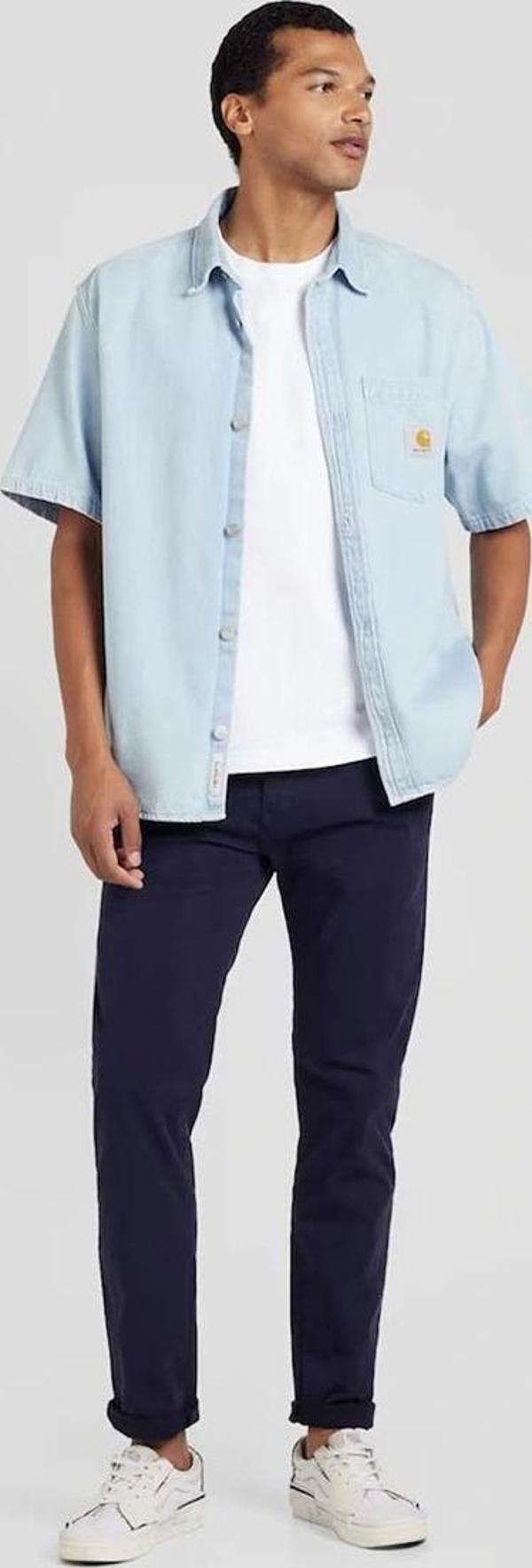 Guess Jeans GJ SLIM CHINO Erkek Lacivert Pantolon M4YB33WGB5A-A71W - Image 1