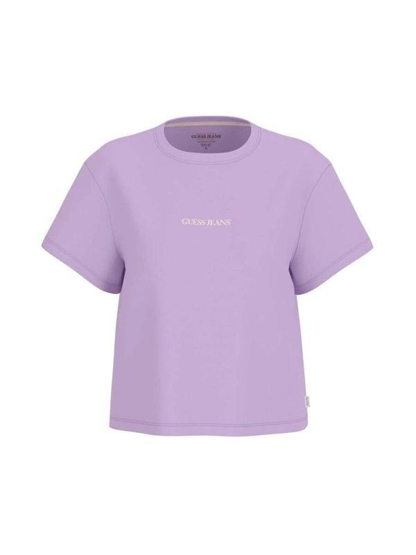 Guess Jeans GJ SS CN BOXY EMBRO LOGO TEE Kadın Lila T-shirt W5RI42K8HM0-G487 - Image 1