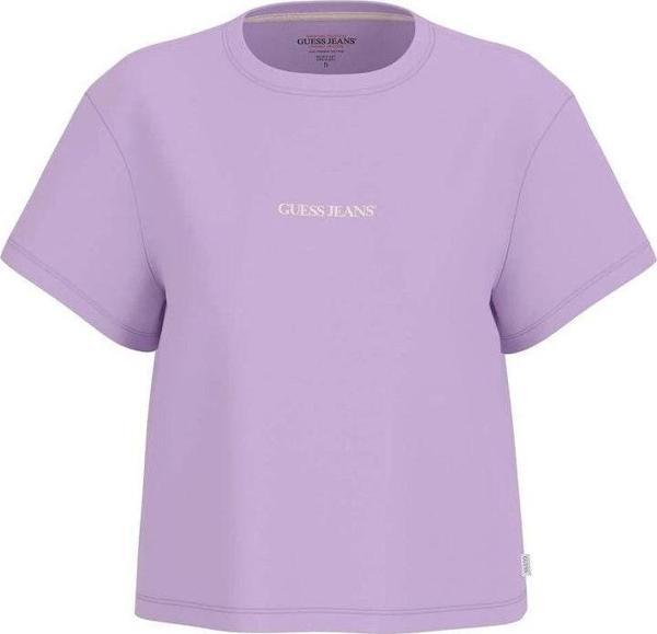Guess Jeans GJ SS CN BOXY EMBRO LOGO TEE Kadın Lila T-shirt W5RI42K8HM0-G487 - Image 1