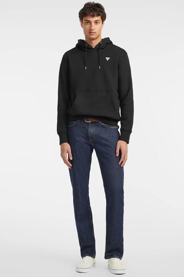 Guess Jeans GJ HOOD SLIM MINI TR Erkek Siyah Sweatshirt M4YQ22K9V31-JBLK - Image 1