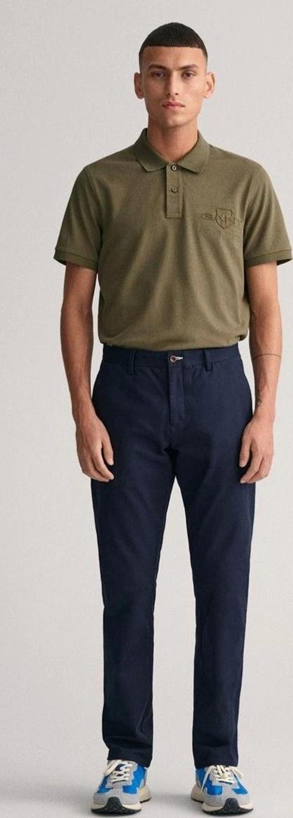 Gant Erkek Lacivert Slim Fit Pantolon - Image 1
