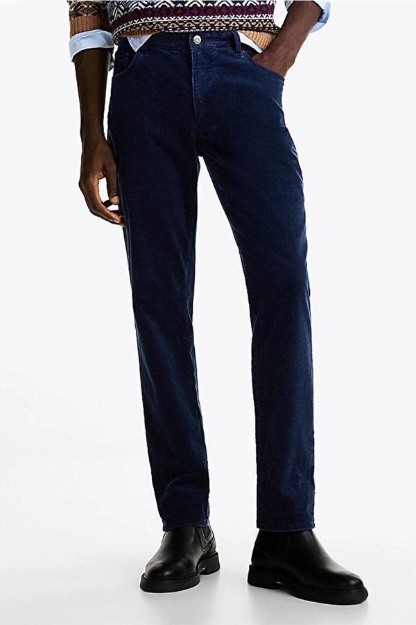Tommy Hilfiger DENTON 5PKT WASHED CORDUROY Erkek MAVİ Jeans MW0MW36696DBZ - Image 1
