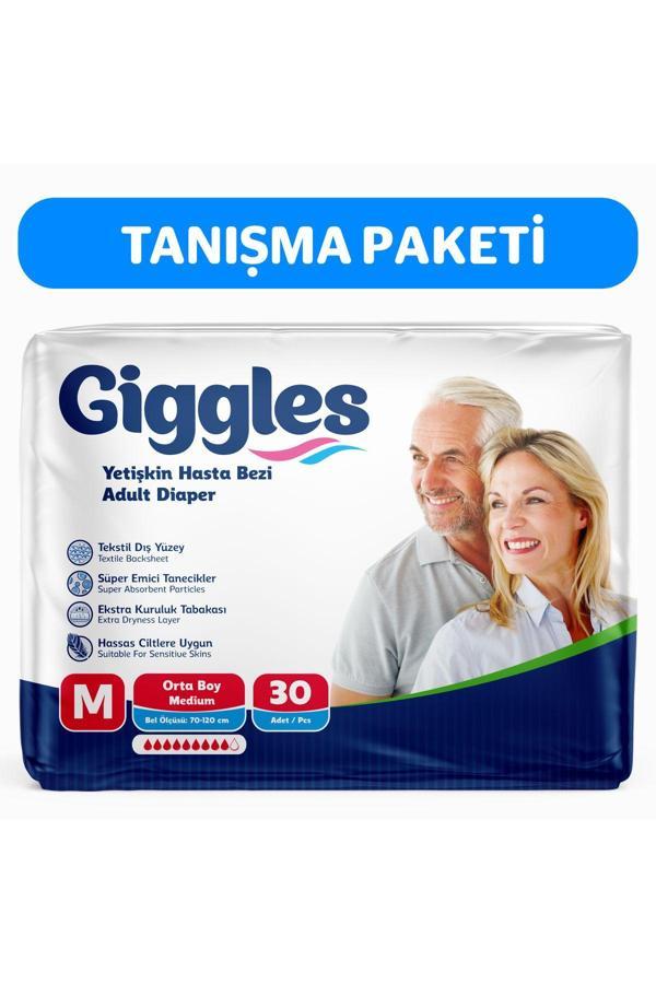 GigglesYetişkin Hasta Bezi Bel Bantlı Medium M - Image 1