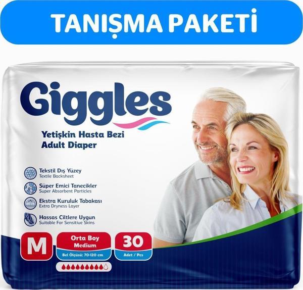 GigglesYetişkin Hasta Bezi Bel Bantlı Medium M - Image 1