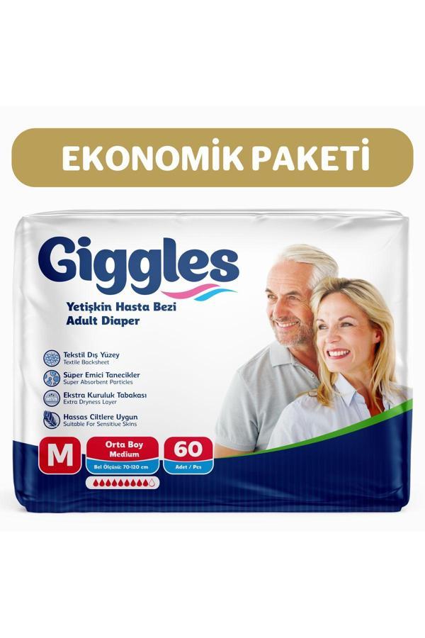 Giggles Yetişkin Hasta Bezi Medium 2 Paket (60 Adet) - Image 1