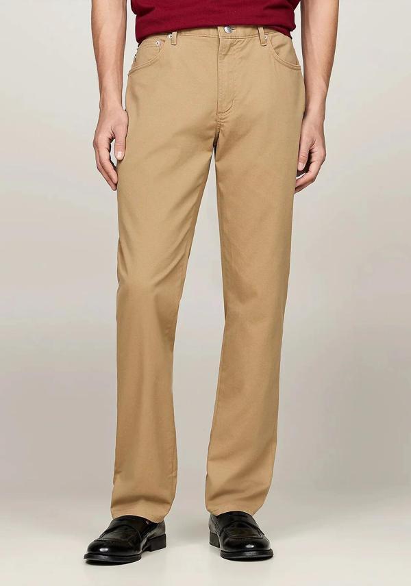 Tommy Hilfiger DENTON 5PKT 1985 PIMA COTTON Erkek Haki Pantolon MW0MW36429RBC - Image 1