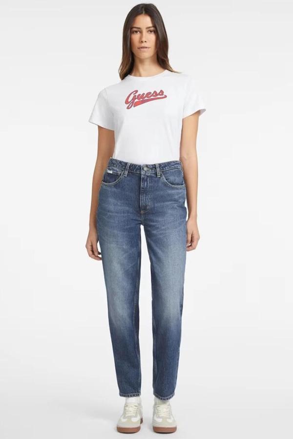 Guess Jeans GJ G06 MOM Kadın Mavi Jeans W4YA0DD5FC1-GJEW - Image 1