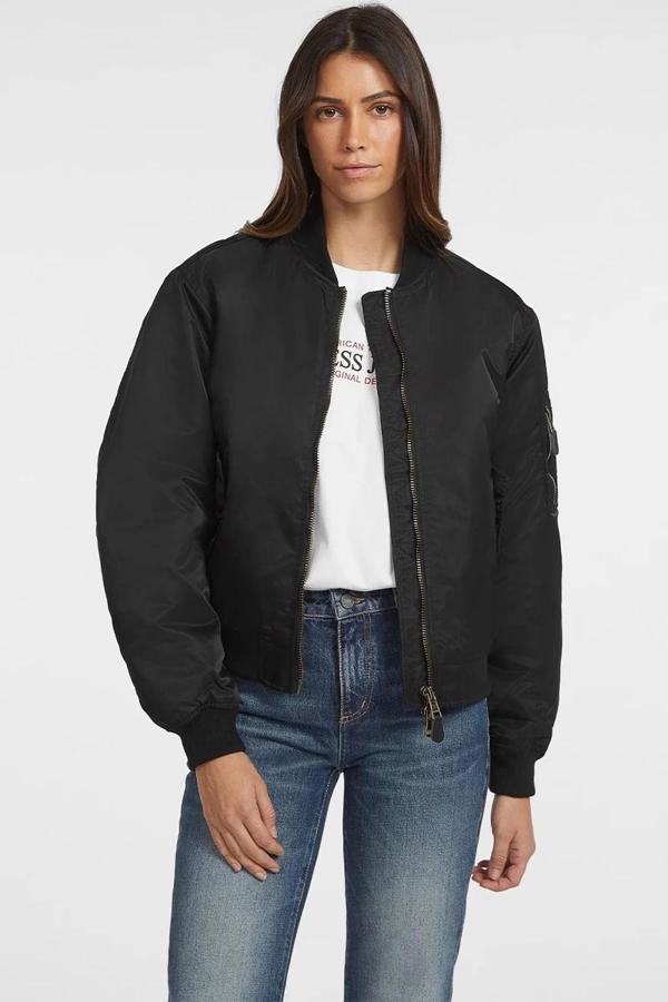 Guess Jeans GJ BOMBER JKT Kadın Siyah Ceket W4YL01WG932-JBLK - Image 1