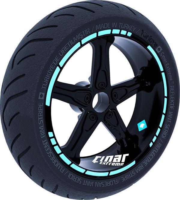 Moto GP Stili Nane Yeşili Jant Şeridi Sticker Çınar Extreme  - Image 1