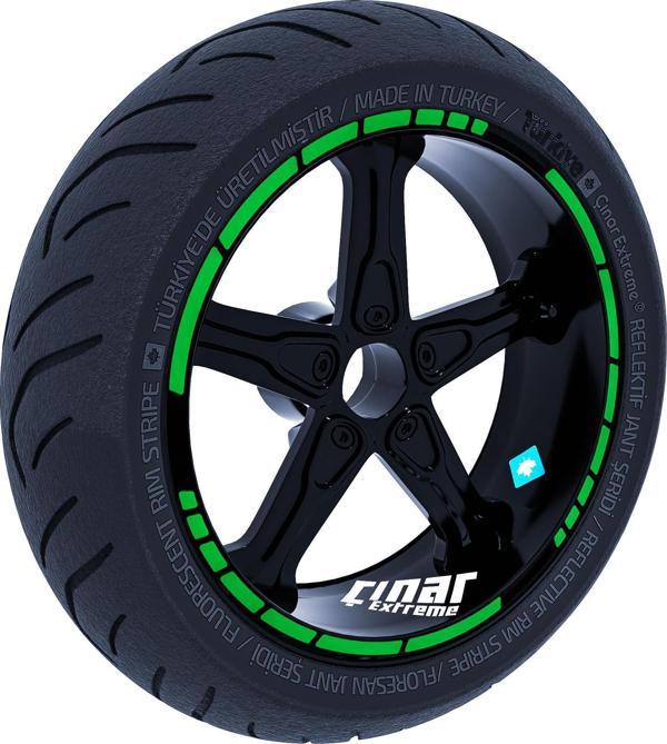 Moto GP Stili Orman Yeşili Jant Şeridi Sticker Çınar Extreme  - Image 1