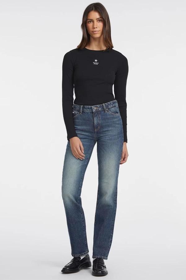 Guess Jeans GJ G08 MID RISE STRA Kadın Mavi Jeans W4YA98D5FC1-GJEW - Image 1
