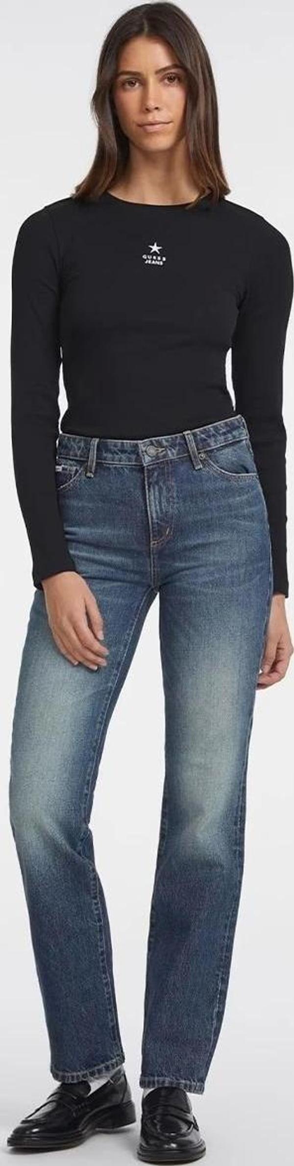 Guess Jeans GJ G08 MID RISE STRA Kadın Mavi Jeans W4YA98D5FC1-GJEW - Image 1