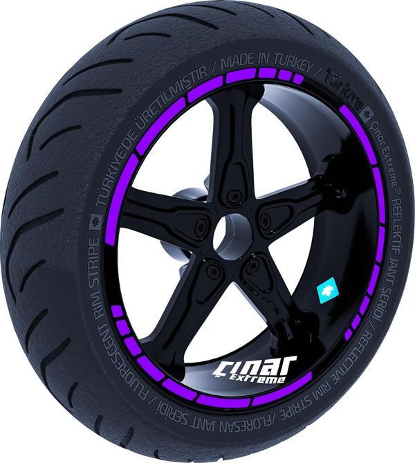Moto GP Stili Patlıcan Moru Jant Şeridi Sticker Çınar Extreme  - Image 1