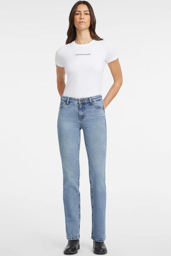 Guess Jeans GJ G08 MID RISE STRA Kadın Mavi Jeans W4YA98D5CC5-GJLV - Image 1