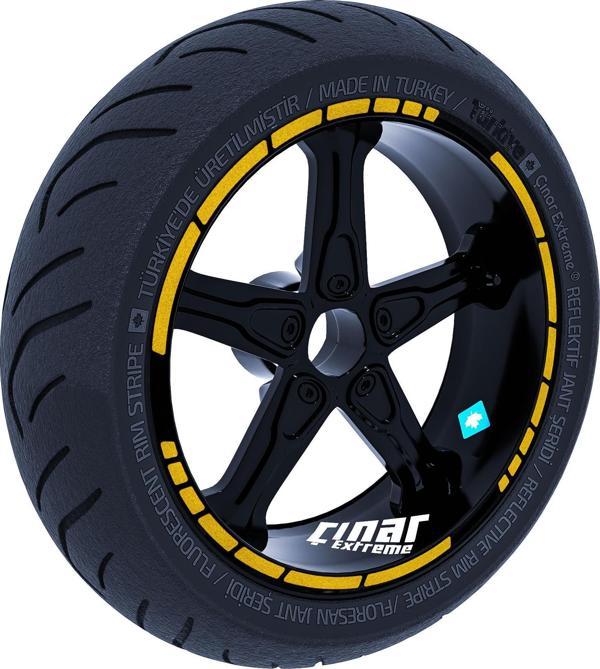 Moto GP Stili Yaldızlı Gold Jant Şeridi Sticker Çınar Extreme  - Image 1