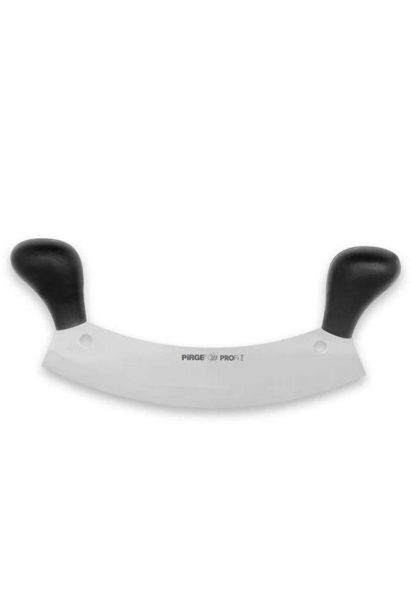 Pirge Pirge 71120 Profi Kıyma, Pizza Satır, Zırh Bıçağı 26 Cm - Siyah Çift Saplı - Image 1