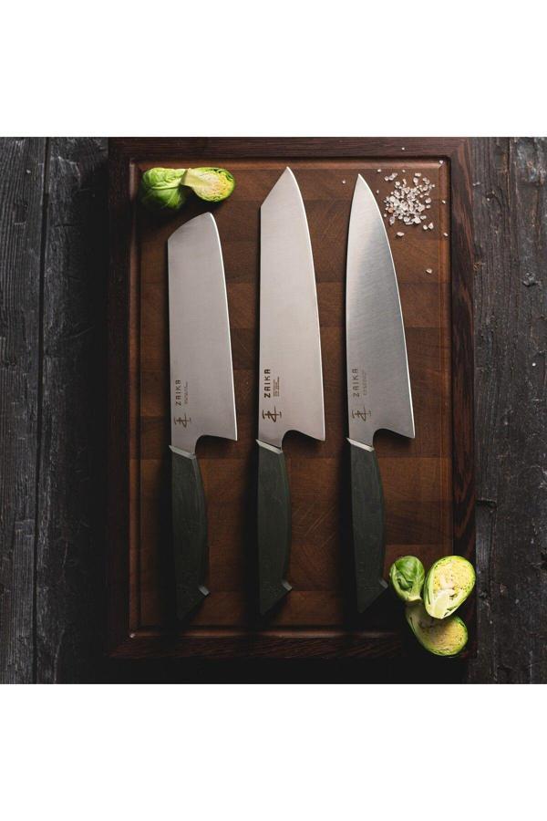 Zaika 3 Parça Şef Bıçakları Seti- 20 Cm Şef, 21 Cm Kiritsuke, 18 Cm Nakiri - Image 1