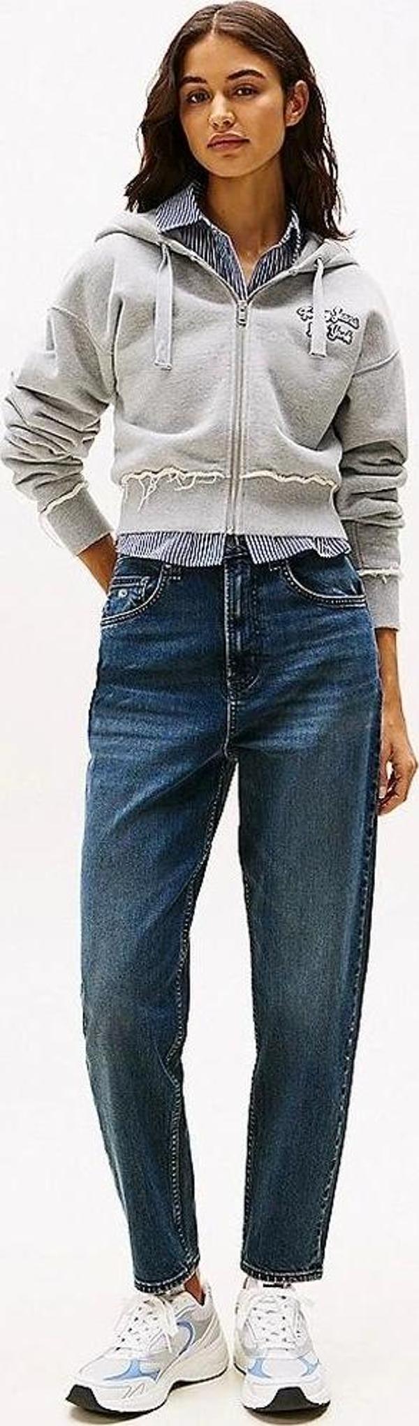 Tommy Jeans MOM JEAN UH TPR AI5167 Kadın koyu mavi Jeans DW0DW195801BJ - Image 1