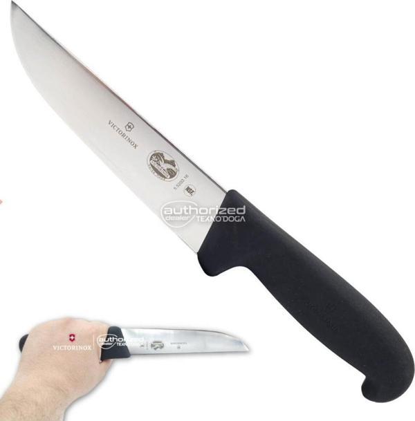 Victorinox Fibrox 16Cm Kasap Kelle Bıçağı 5.5203.16 Siyah - Image 1