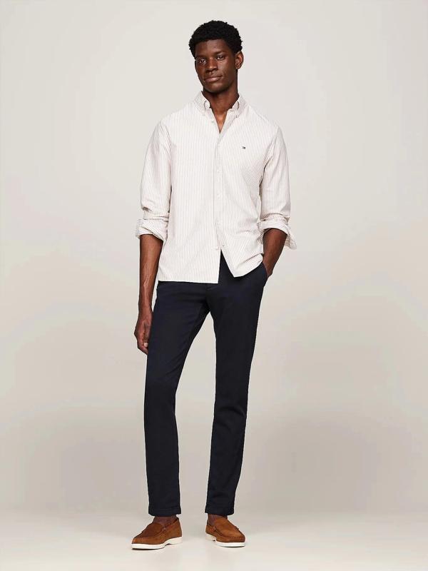 Tommy Hilfiger CHINO BLEECKER STRUCTURE GMD Erkek Lacivert Pantolon MW0MW35636DW5 - Image 1