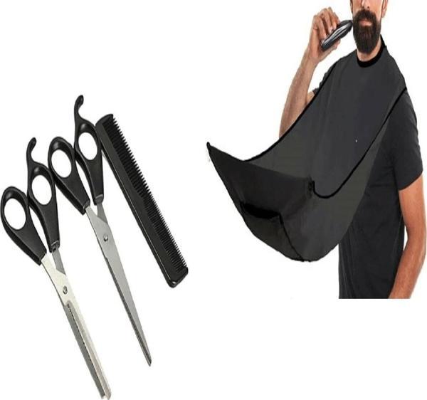 Berber Tıraş Seti - Makas Tarak Önlük - 4 Parça Özel Set - Image 1