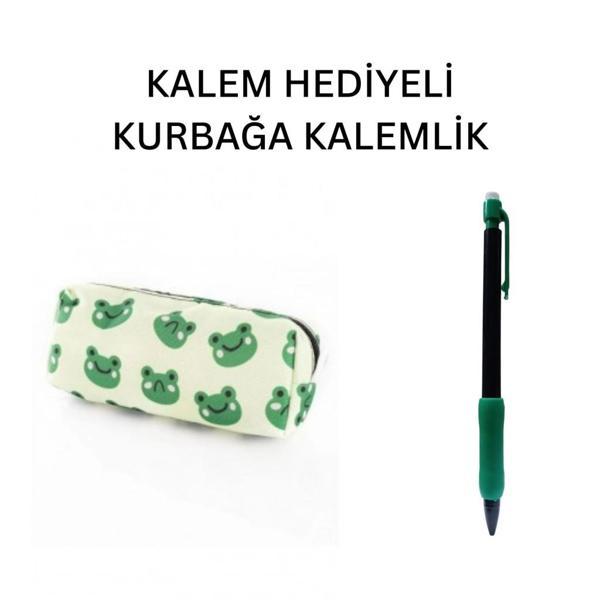 Yeşil Kurbağa Tatlı Kalemlik - Okul Kalemliği-Makyaj Çantası ve Hediye Kalem - Image 1