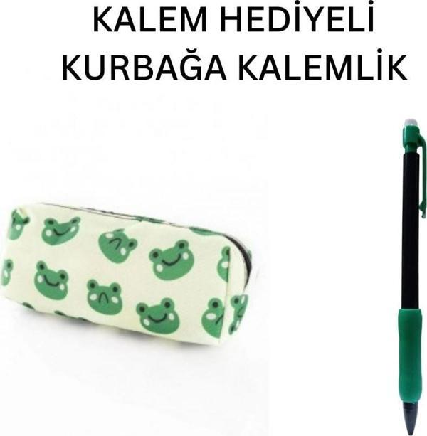 Yeşil Kurbağa Tatlı Kalemlik - Okul Kalemliği-Makyaj Çantası ve Hediye Kalem - Image 1