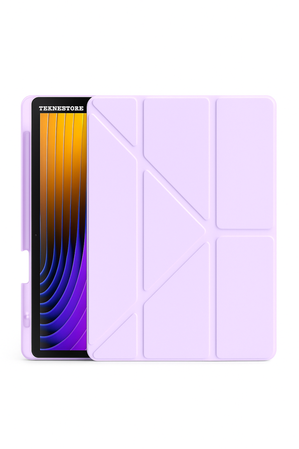 Xiaomi Pad 7 Pro / Pad 7 Kılıf Katlanır Kalem Bölmeli Silikon Standlı Uyku Modlu Akıllı Kapak - Image 1