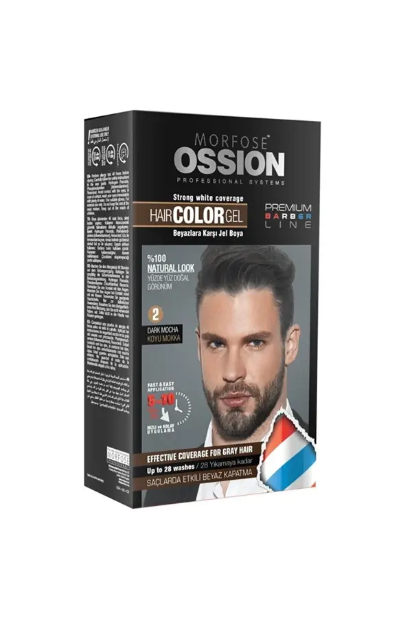 OSSION MEN JEL SAÇ BOYASI NO:2 KOYU MOKKA 40ml - Image 1