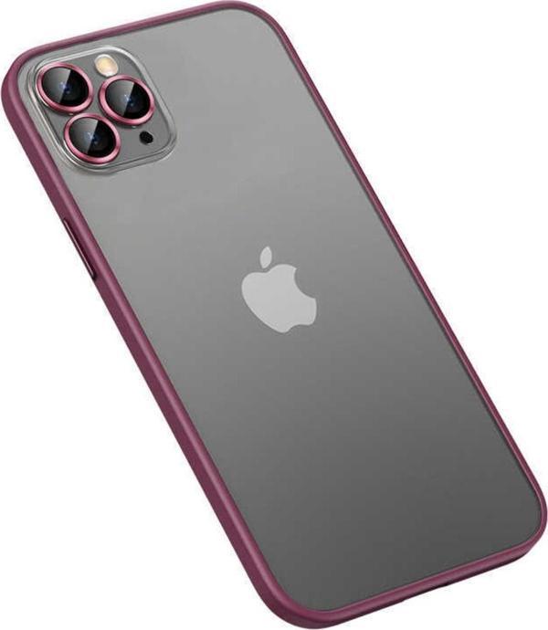 Coverzone Iphone 12 Pro Max Uyumlu Kılıf Kamera Lens Korumalı Chatoyant Retro Kapak Koyu Mor - Image 1