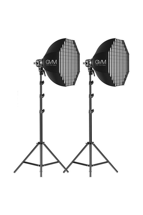 Gvm P80S-2D 80W Softbox'Lı Spot Led Işık 2'Li Set - Image 1